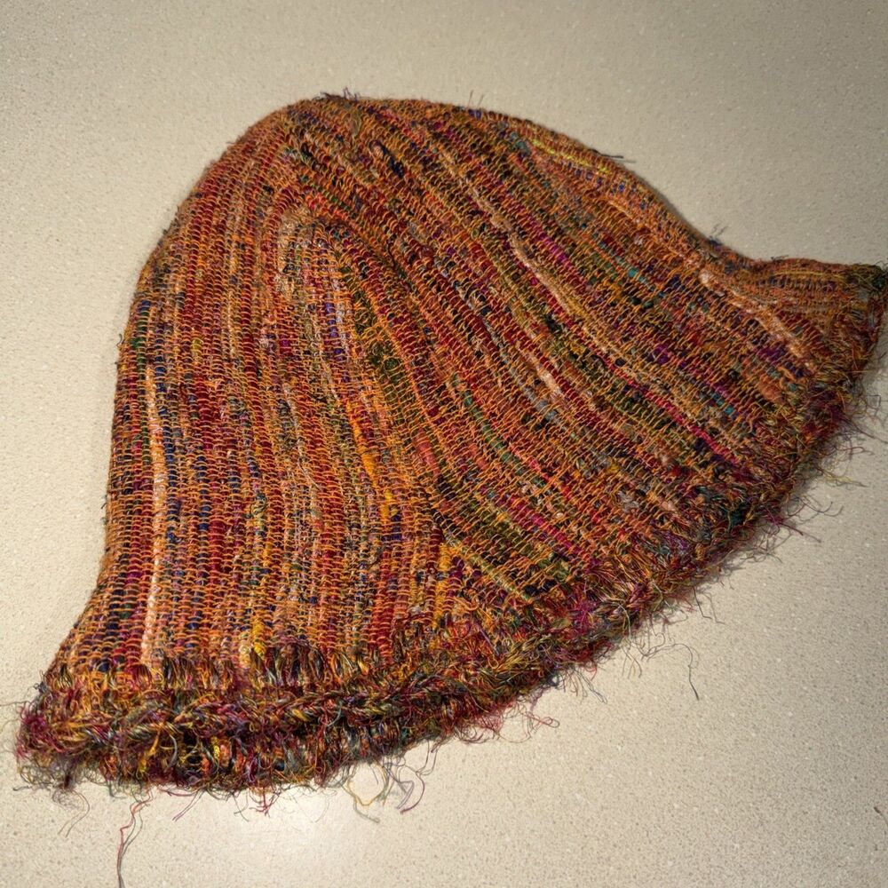 Kathmandu Imports Silk Festival Bucket Hat Nepal Boho Fat Albert Hat